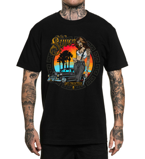 Sullen Art Viva La Raza Sunset Tattooed Girl Urban Hot Rod Cars T Shirt SCM2895