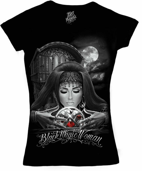 DGA David Gonzales Art Angels Black Magic Women Gypsy Urban V Neck T Shirt DGA David Gonzales Art Angels Black Magic Women Gypsy Urban V Neck T Shirt
