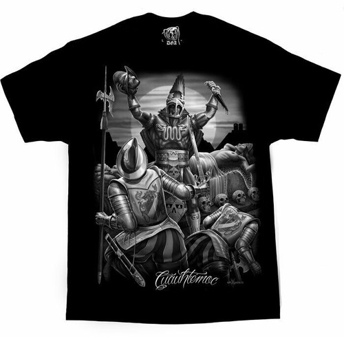 DGA David Gonzales Art Cuauhtemoc Aztec Emperor Warrior Mexico Urban T Shirt DGA David Gonzales Art Cuauhtemoc Aztec Emperor Warrior Mexico Urban T Shirt