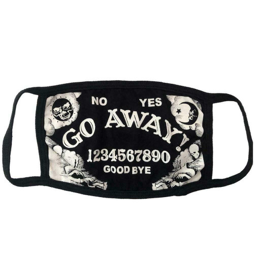 Kreepsville 666 Go Away Ouija Board Gothic Reusable Washable Face Mask FMOGA Kreepsville 666 Go Away Ouija Board Gothic Reusable Washable Face Mask FMOGA