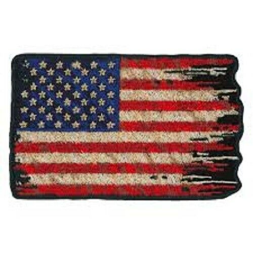 Tattered American Flag Stars Stripes Motorcycle Biker Patriotic Patch PPQ1370 Tattered American Flag Stars Stripes Motorcycle Biker Patriotic Patch PPQ1370