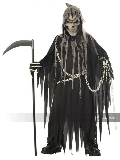 California Costumes Mr Grim Reaper Skull Scary Childrens Halloween Costume 00231 California Costumes Mr Grim Reaper Skull Scary Childrens Halloween Costume 00231
