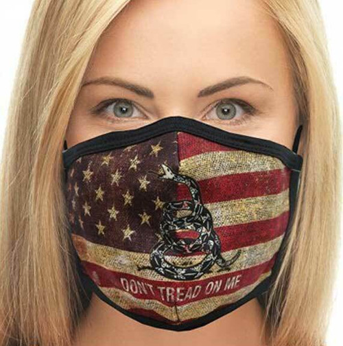 Don't Tread on Me Snake American Flag Patriotic USA Reusable Face Mask JBDTF Don't Tread on Me Snake American Flag Patriotic USA Reusable Face Mask JBDTF