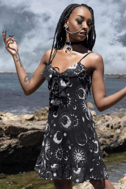 Killstar Astral Light Crescent Moon Stars Gothic Punk Witch