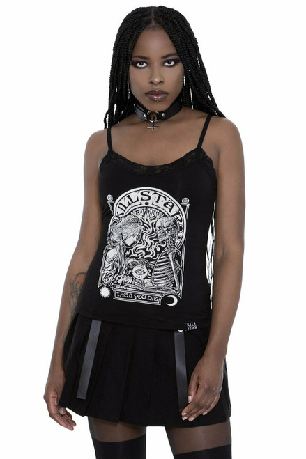 Women's tank top KILLSTAR - Ataraxia Velvet - Black