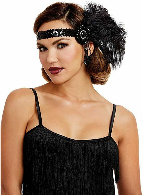 Dreamgirl Flapper Feather Headpiece 20s 30s Adult Womens Halloween Costume 11977 Dreamgirl Flapper Feather Headpiece 20s 30s Adult Womens Halloween Costume 11977