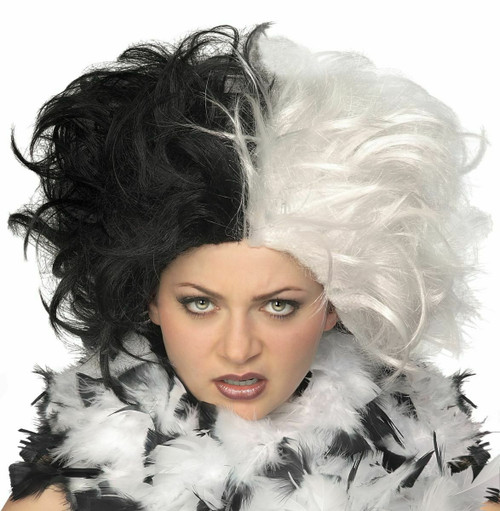 Rubies Ms. Spot Cruella De Vil Dalmatians Wig Adult Halloween Costume 51356 Rubies Ms. Spot Cruella De Vil Dalmatians Wig Adult Halloween Costume 51356
