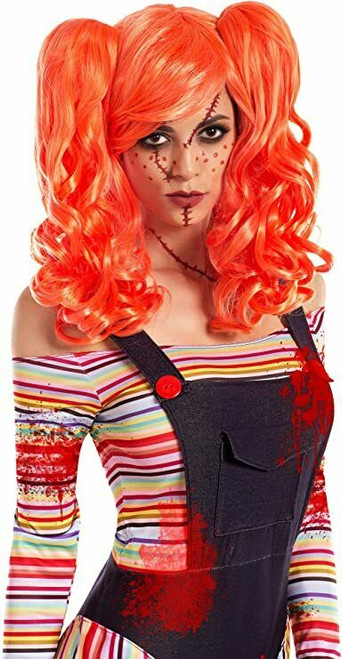 Party King Killer Doll Orange Chucky Wig Adult Womens Halloween Costume WG812 Party King Killer Doll Orange Chucky Wig Adult Womens Halloween Costume WG812
