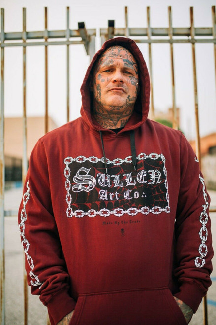 Sullen Art Collective Chain Gang Spider Webs Tattoos Pullover