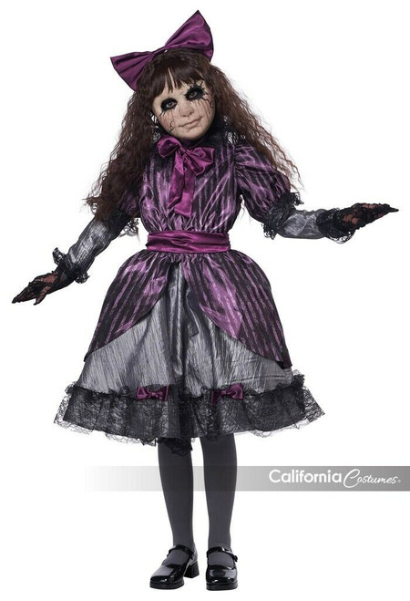 California Costumes Creepy Doll Mask Dress Childrens Halloween Costume 3020-095