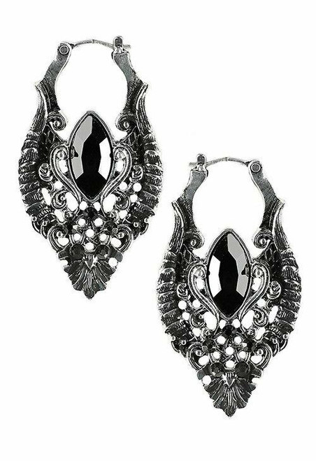 Restyle Snake Victorian Pentagram Gothic Witch Pagan Gemstones Silver Earrings Restyle Snake Victorian Pentagram Gothic Witch Pagan Gemstones Silver Earrings