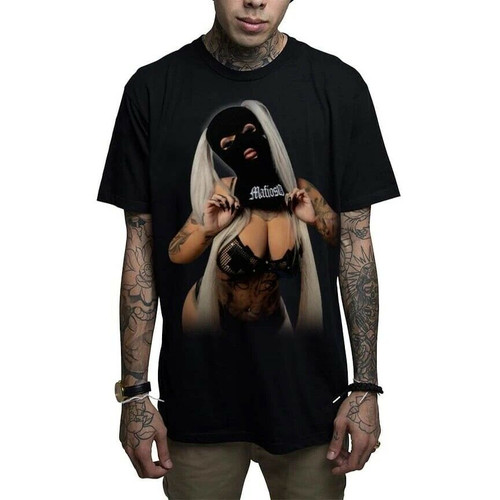 Mafioso Raquel Alternative Tattooed Sexy Bandit Urban Inked Model Black T Shirt Mafioso Raquel Alternative Tattooed Sexy Bandit Urban Inked Model Black T Shirt