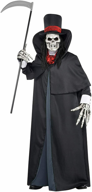 Kostuum Grim Reaper zwart heren one size kopen