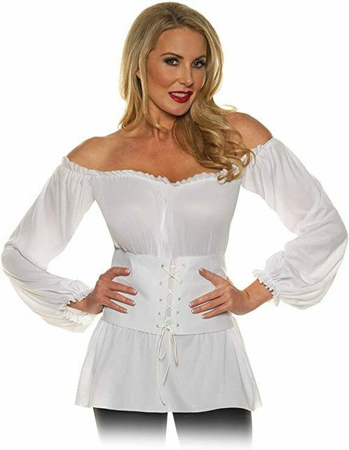 Underwraps Renaissance Peasant Wench Shirt Adult Womens Halloween Costume 30160 Underwraps Renaissance Peasant Wench Shirt Adult Womens Halloween Costume 30160