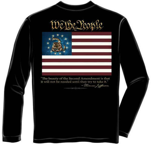 2nd Second Amendment We The People Thomas Jefferson USA Flag T Shirt RN2366LS 2nd Second Amendment We The People Thomas Jefferson USA Flag T Shirt RN2366LS