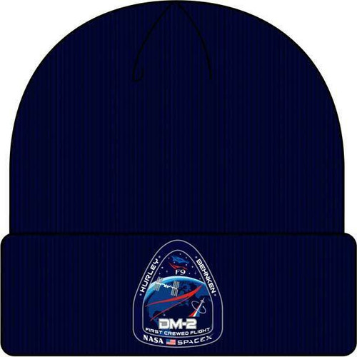NASA Crew Dragon DM-2 Logo Space Astronauts Winter Knit Beanie Hat KC21785ISAU NASA Crew Dragon DM-2 Logo Space Astronauts Winter Knit Beanie Hat KC21785ISAU