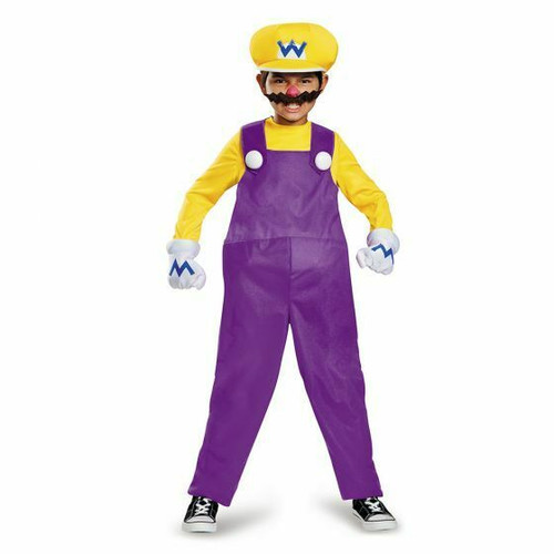 Disguise Super Mario Wario Deluxe Video Games Childrens Halloween Costume 98815 Disguise Super Mario Wario Deluxe Video Games Childrens Halloween Costume 98815