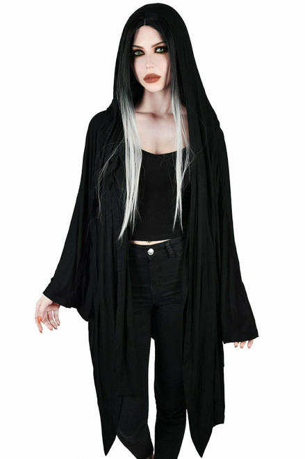 Killstar In The Shadows Gothic Punk Witchcraft Black Cape Cloak KSRA001288 Killstar In The Shadows Gothic Punk Witchcraft Black Cape Cloak KSRA001288
