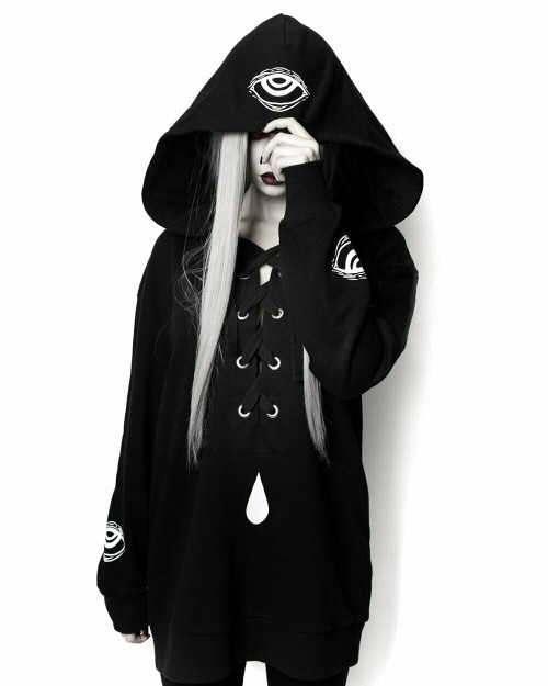 Rogue and Wolf Shamans Eye Gothic Punk Witchcraft Oversized Jumper Hoodie RCF-03 Rogue and Wolf Shamans Eye Gothic Punk Witchcraft Oversized Jumper Hoodie RCF-03