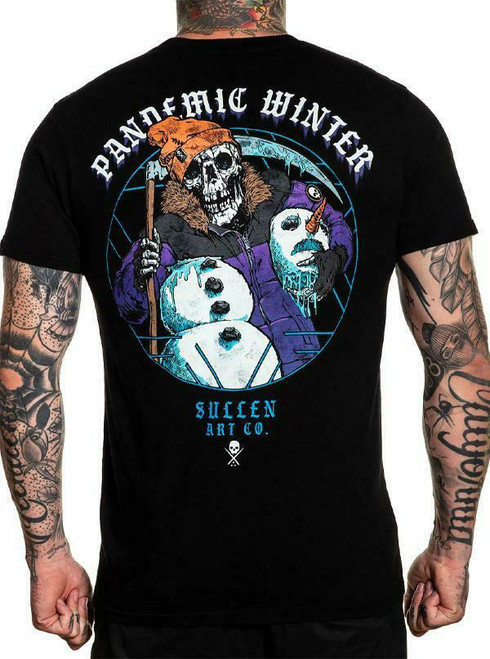 Sullen Pandemic Winter Snowman Grim Reaper Death Urban Tattoos T Shirt SCM4198 Sullen Pandemic Winter Snowman Grim Reaper Death Urban Tattoos T Shirt SCM4198
