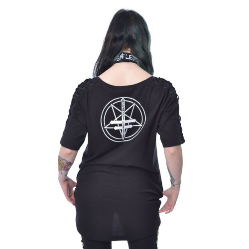 Heartless Wednesday Addams Homicidal Goth Emo Punk Womens