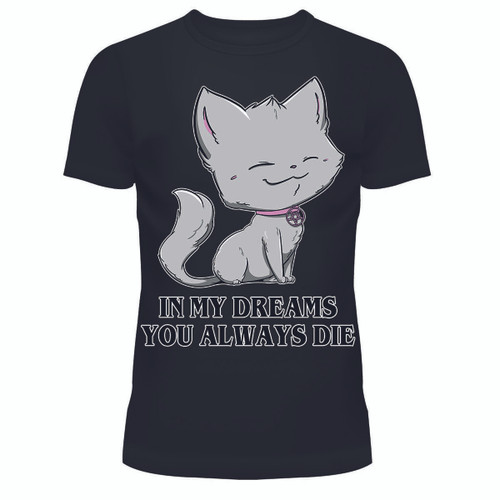 Cupcake Cult In My Dreams You Always Die Cat Cute Gothic Punk T Shirt T-DREAMS-B Cupcake Cult In My Dreams You Always Die Cat Cute Gothic Punk T Shirt T-DREAMS-B