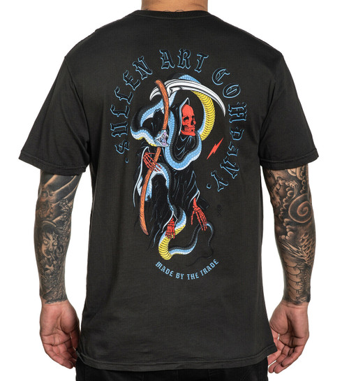 Sullen Art Collective Snake Grim Reaper Death Goth Punk Tattoos T Shirt SCM3335 Sullen Art Collective Snake Grim Reaper Death Goth Punk Tattoos T Shirt SCM3335