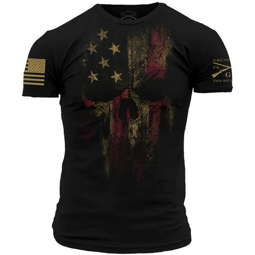 Grunt Style American Grim Reaper Skull Flag Patriotic USA Biker T Shirt GS1606 Grunt Style American Grim Reaper Skull Flag Patriotic USA Biker T Shirt GS1606