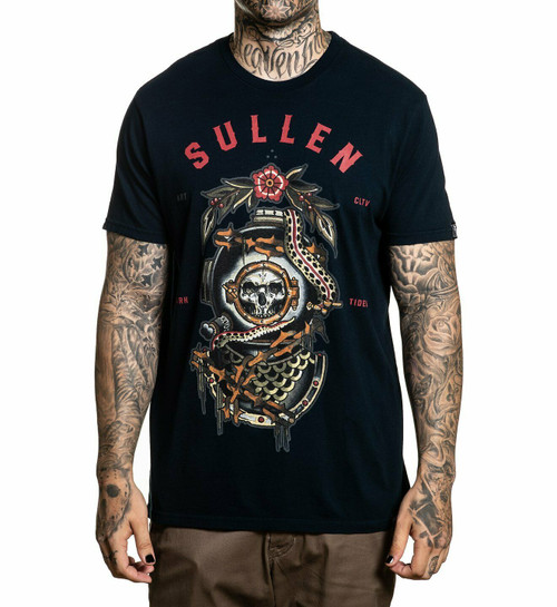 Sullen Dark Tides Aaron Hodges Tattoos Artist Nautical Skull T Shirt SCM3198 Sullen Dark Tides Aaron Hodges Tattoos Artist Nautical Skull T Shirt SCM3198