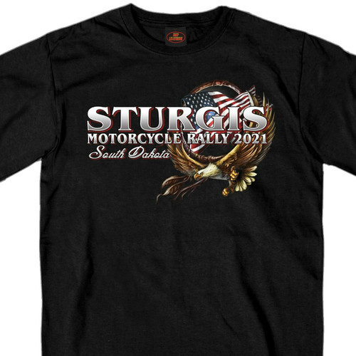 Hoop Eagle 2021 Sturgis Motorcycle Rally Bikers American Flag T Shirt SPM1973 Hoop Eagle 2021 Sturgis Motorcycle Rally Bikers American Flag T Shirt SPM1973
