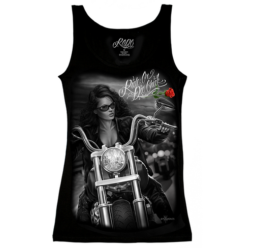 DGA David Gonzales Art Lady Rider Motorcycle Biker Chick Tattoos Tank Top Shirt DGA David Gonzales Art Lady Rider Motorcycle Biker Chick Tattoos Tank Top Shirt
