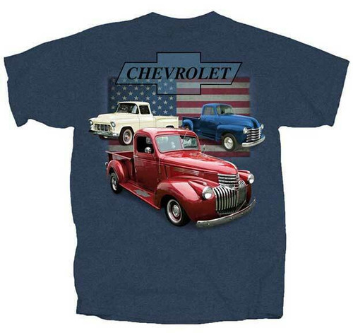 General Motors Chevy Chevrolet American Flag Retro Pick Up Truck T Shirt CV3TF-U General Motors Chevy Chevrolet American Flag Retro Pick Up Truck T Shirt CV3TF-U