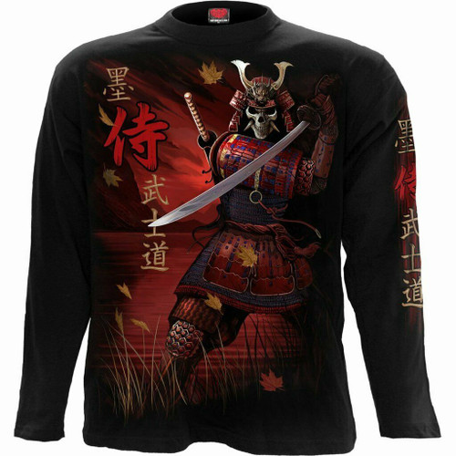 Spiral Direct Samurai Japanese Skeleton Warrior Long Sleeve T Shirt E033M301 Spiral Direct Samurai Japanese Skeleton Warrior Long Sleeve T Shirt E033M301