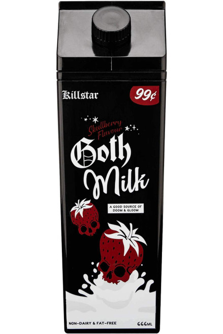 Killstar Goth Milk Strawberry Punk Cold Brew Coffee Tea Carton Cup KSRA003206 Killstar Goth Milk Strawberry Punk Cold Brew Coffee Tea Carton Cup KSRA003206
