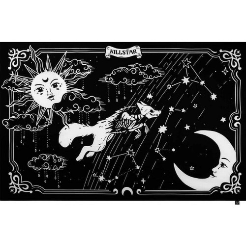 Killstar Lost Skies Horoscope Stars Cat Gothic Punk Shower Curtain KSRA001204 