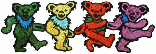 Grateful Dead Dancing Bears Rainbow Folk Rock Music SYF Weir Garcia Patch P-1280