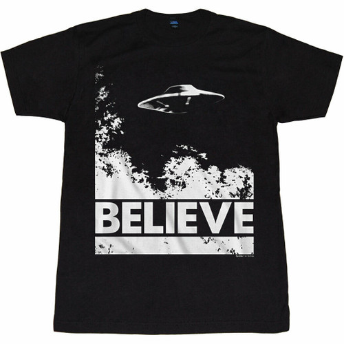 The X-Files I Want to Believe Flying Saucer UFO Skully Mulder TV T Shirt XF0003 The X-Files I Want to Believe Flying Saucer UFO Skully Mulder TV T Shirt XF0003