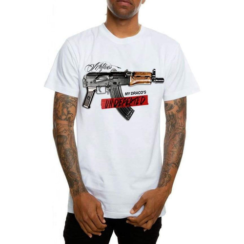 Mafioso Draco Undefeated Semi Automatic Pistol Guns Gangster Urban White T Shirt Mafioso Draco Undefeated Semi Automatic Pistol Guns Gangster Urban White T Shirt