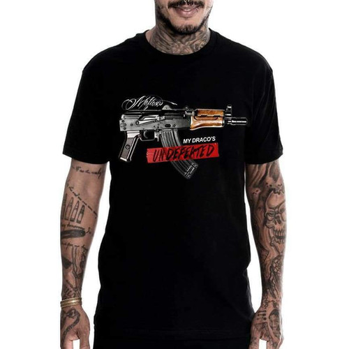 Mafioso Draco Undefeated Semi Automatic Pistol Guns Gangster Urban Black T Shirt Mafioso Draco Undefeated Semi Automatic Pistol Guns Gangster Urban Black T Shirt