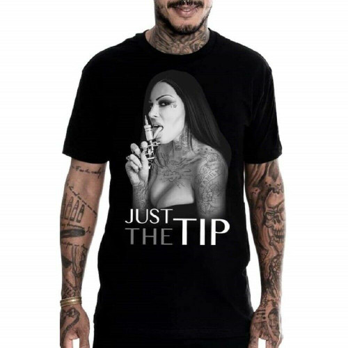 Mafioso Tipsy Just the Tip Sexy Tattooed Model Woman Needle Street Urban T Shirt Mafioso Tipsy Just the Tip Sexy Tattooed Model Woman Needle Street Urban T Shirt