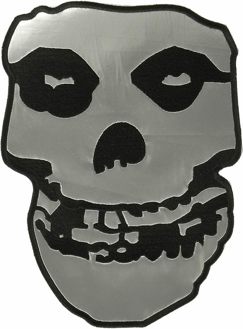Misfits Punk Band Danzig Music Skull Fiend Silver Vinyl Back Patch P-2812-CHX Misfits Punk Band Danzig Music Skull Fiend Silver Vinyl Back Patch P-2812-CHX