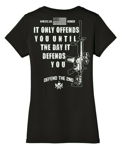Outlaw Threadz American Honor Defend 2nd Amendment Patriotic V Neck T Shirt WT10 Outlaw Threadz American Honor Defend 2nd Amendment Patriotic V Neck T Shirt WT10