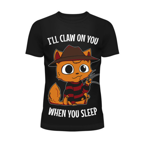 Cupcake Cult I'll Claw You Cat Freddy Horror Punk Gothic T Shirt T-ICLAW-B Cupcake Cult I'll Claw You Cat Freddy Horror Punk Gothic T Shirt T-ICLAW-B