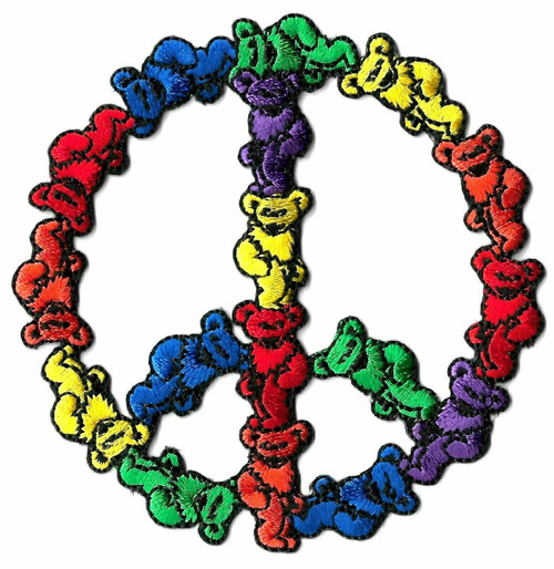 The Grateful Dead Bears Peace Sign Rock Music Band Embroidered Patch P-5012-X The Grateful Dead Bears Peace Sign Rock Music Band Embroidered Patch P-5012-X
