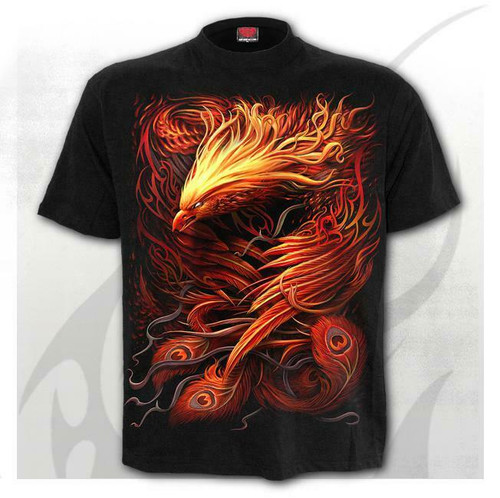 Spiral Direct Phoenix Arisen Bird Flames Fire Fantasy Gothic T Shirt T145M101 Spiral Direct Phoenix Arisen Bird Flames Fire Fantasy Gothic T Shirt T145M101