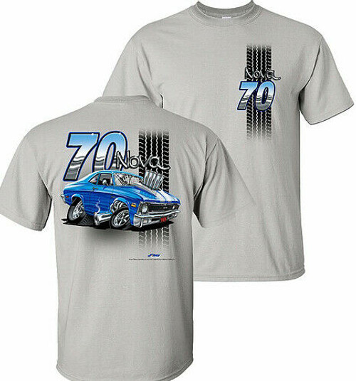 Johny Rockstar '70 Chevy Nova Tooned Up Chevrolet Muscle Cars T Shirt TDC-223 Johny Rockstar '70 Chevy Nova Tooned Up Chevrolet Muscle Cars T Shirt TDC-223