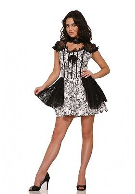 H&R LONDON GOTHIC MINIDRESS BLACK WHITE GOTH 50s PINUP PUNK VINTAGE PROM DRESS H&R LONDON GOTHIC MINIDRESS BLACK WHITE GOTH 50s PINUP PUNK VINTAGE PROM DRESS