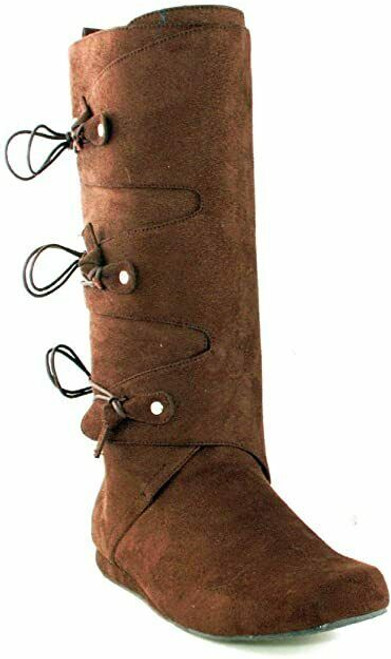 Ellie Brown Renaissance Moccasin Peter Pan Halloween Costume Boots 111-THOMAS