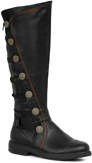 Ellie Renaissance Riding Black Mens Halloween Costume Boots Shoes 125-FRESCO