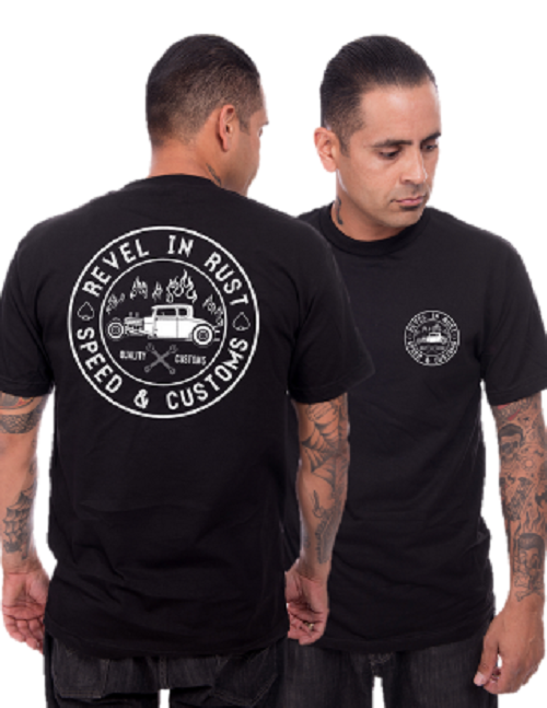 Steady Clothing Revel in Rust Speed Hot Rod Cars Rockabilly T Shirt RS10108-BLK Steady Clothing Revel in Rust Speed Hot Rod Cars Rockabilly T Shirt RS10108-BLK